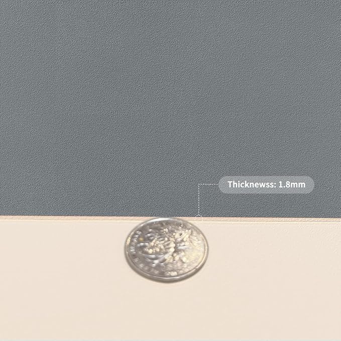 Leather Dresser Cover,1.8mm Thick,12x40 Inch,Dresser Protector Top,Dresser Top Protector,Dresser Cover Top,Dresser Top Cover,Dresser Cover Top for Bedroom.(Off White+Light Gray,12x40)