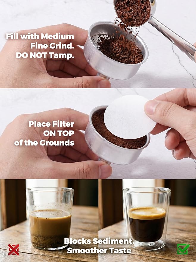 AGOGO Milano Moka Pot Stovetop Espresso Maker with 100 Paper Filters for Sediment-Free Coffee, Classic Italian Greca with Wood-Grain Handle,Cleaning Brush & Towel 6 Cup (10oz / 300ml) Red