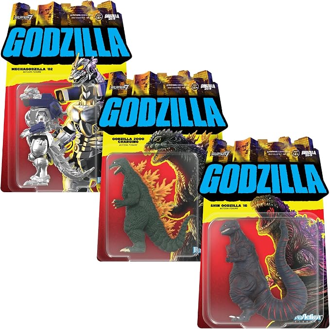 Super7 Reaction Figure Toho Godzilla Mechagodzilla (2002) - 3.75" Toho Godzilla Action Figure - Classic Monster Movie Collectibles and Retro Toys