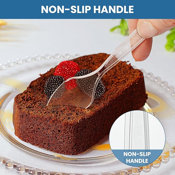 [600 Count] Clear Plastic Utensils 600 clear plastic forks and spoons Disposable 300 Forks and 300 Spoons Silverware Bulk Forks and Spoons Bulk Heat Resistant Heavy Duty Silverware