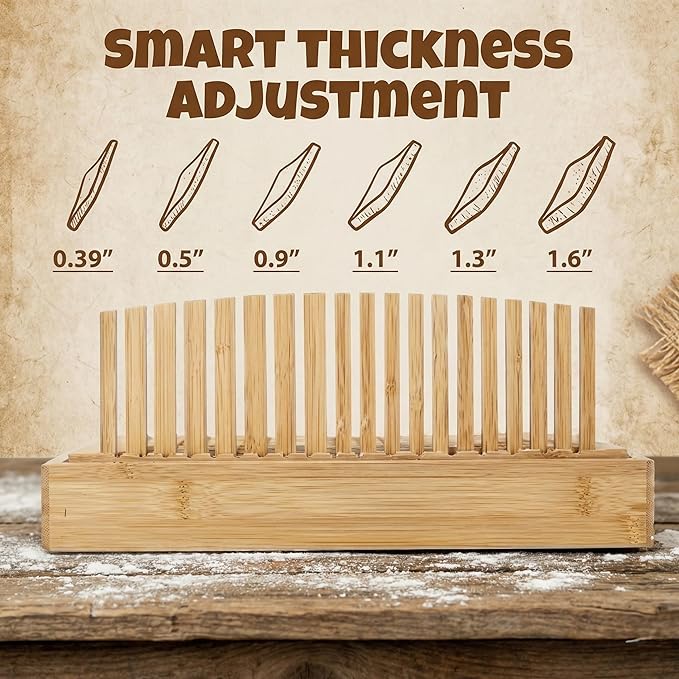 Stop Crushing Your Sourdough - 10.5" Extra Wide Bamboo Bread Slicer Guide with Crumb Catcher Board - Premium Wood Cutter & Serving Tray for Homemade Artisan Loaves, Kitchen Gadget Gifts for Bakers