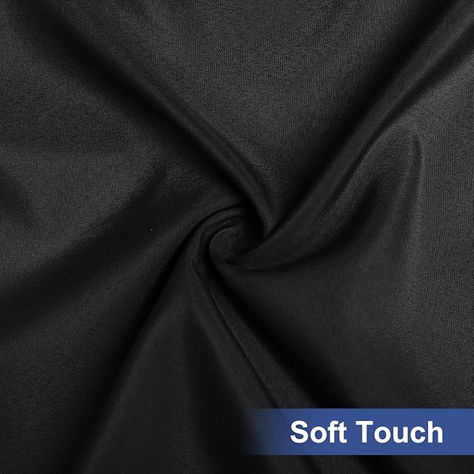 homing Rectangle Table Cloth Cover, Waterproof Polyester Elastic Fitted Tablecloth, Fits for 6 Foot Folding Tables, Washable Table Protector for Picnic, Camping, Outdoor (Black, 18" x 72")