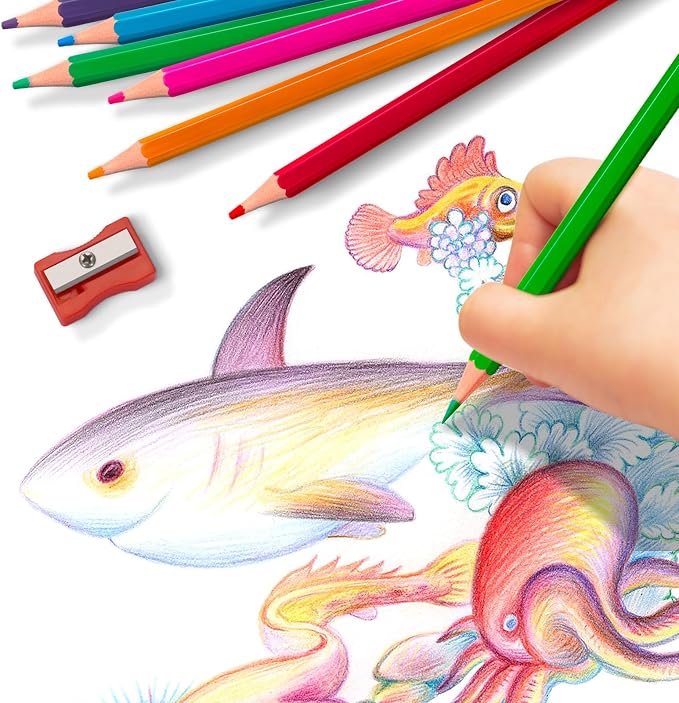 360 Count Colored Pencils Bulk for Classrrom, Color Pencils for Kids in 12 Vibrant Colors, Pre-sharpened Coloring Pencils Set Plus 30 Sharpeners, Bulk Pack Colored Pencils for Back to School Supplies