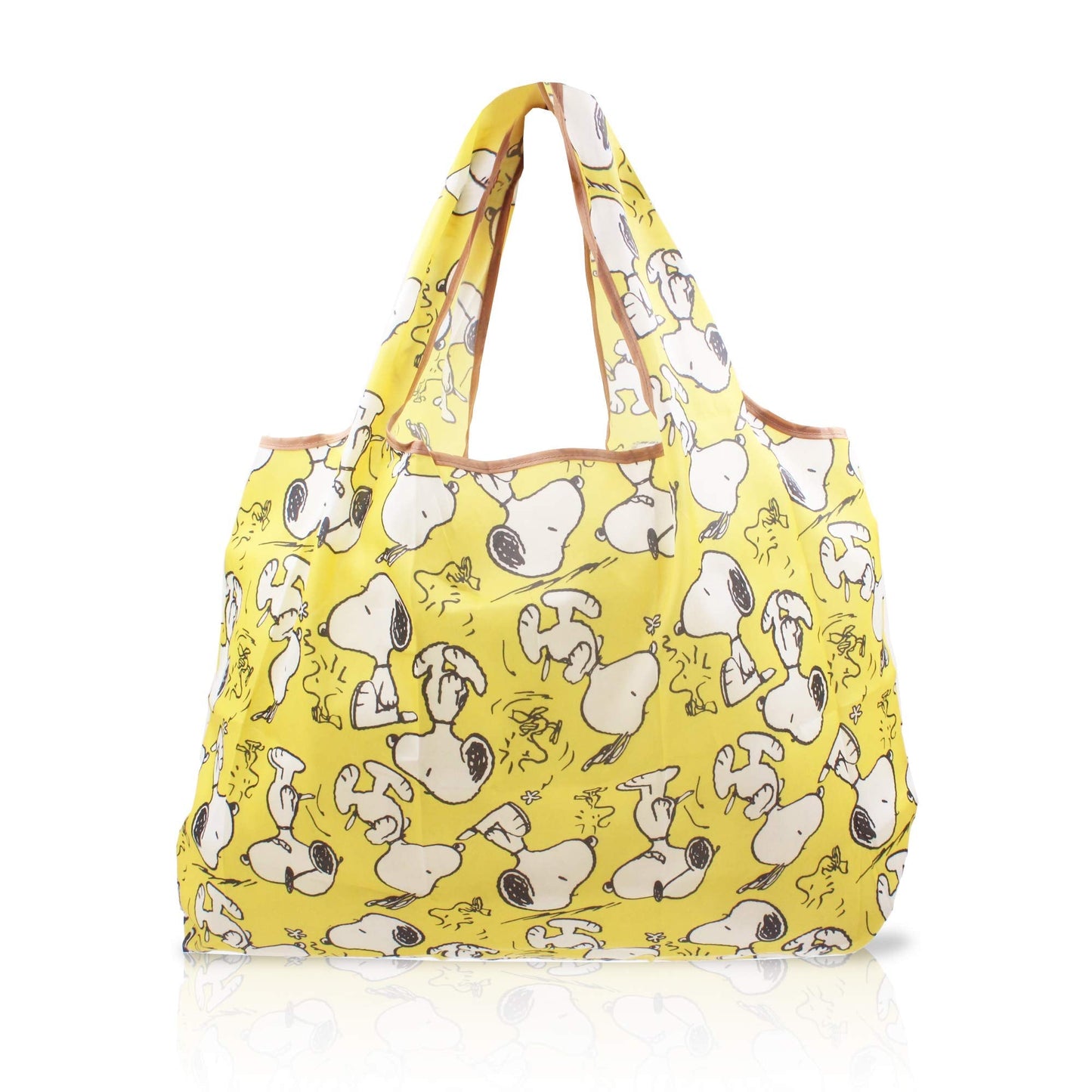 Finex 3 Pcs Set pattern Waterproof Foldable Washable Reusable Grocery Bags White Do Peanut