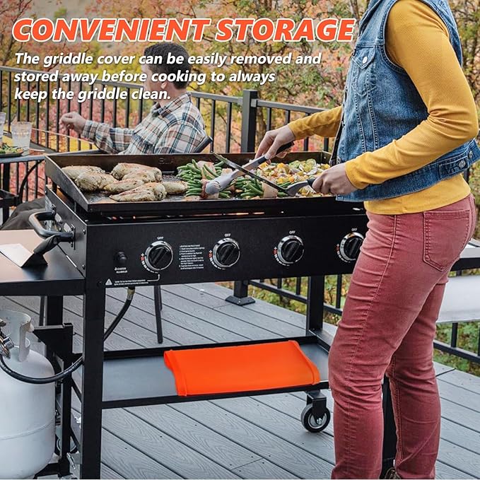 36" Silicone Griddle Mat Cover for Blackstone, Heavy Duty Silicone Cover, All Year Round Griddle Top Protective Mat for Black Stone Accessories