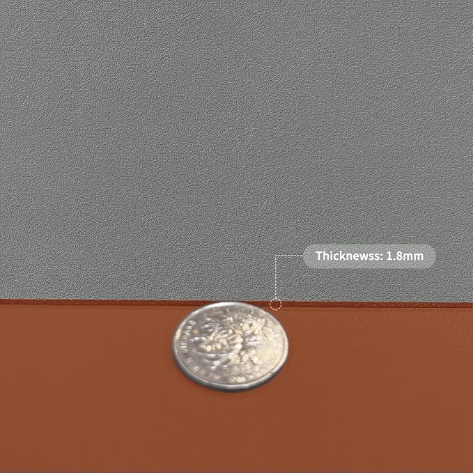 Desk Cover Protector - Used for Square Table Waterproof and Easy to Clean Good Flatness Easy to Used for Dining Table(Brown+Gray 44x44)