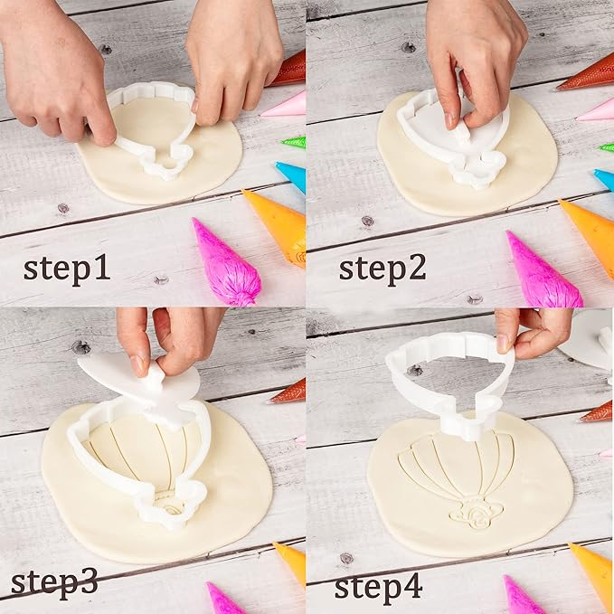 Flycalf Wedding Cookie Cutters Oak Leaf with Plunger Stamps Handle Holiday PLA Cake Shapes Baking Molds Gifts for Kids Party 3.5" Kitchen Cake Supplies
