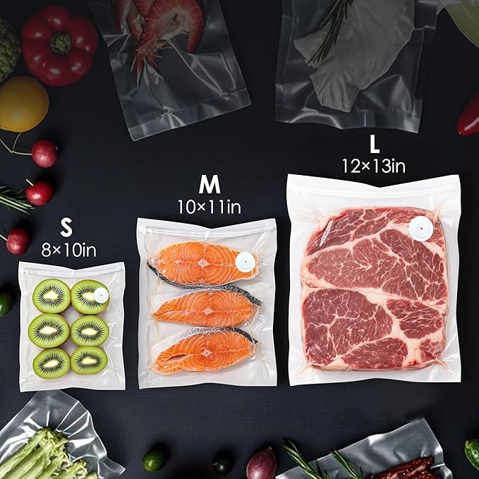 Vacuum Sealer Bags,Reusable Vacuum Sealer Bags,Can Withstand More Than 100 Washes,Small Size (30 Bags)