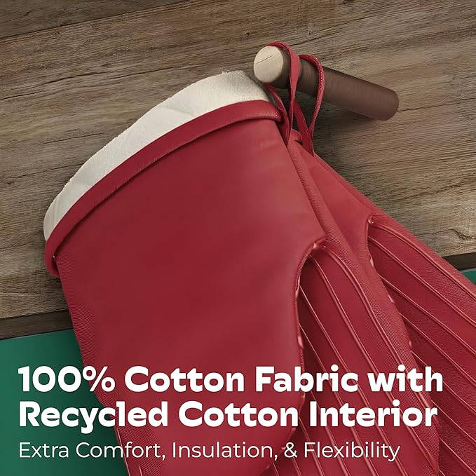 Big Red House - Silicone Mini Oven Mitts - Red Set of 2 - Heat Resistant to 536 F / 280 C Kitchen Gloves Professional Grade Pot Holders for Cooking Baking