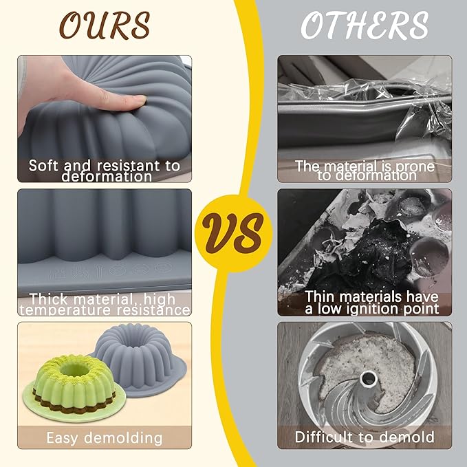 To encounter 51 Piece Silicone Baking Pan Set, Non-Stick Bakeware Set with Baking Pans, Reusable Donut Mold, Food-Grade Silicone Molds for Cakes, Cookies, Muffins, Bread, Light Grey