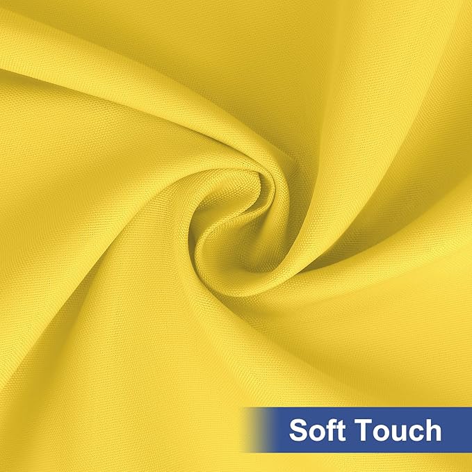 homing Rectangle Table Cloth Cover, Waterproof Polyester Elastic Fitted Tablecloth, Fits for 6 Foot Folding Tables, Washable Table Protector for Picnic, Camping, Outdoor (Yellow, 30" x 72")