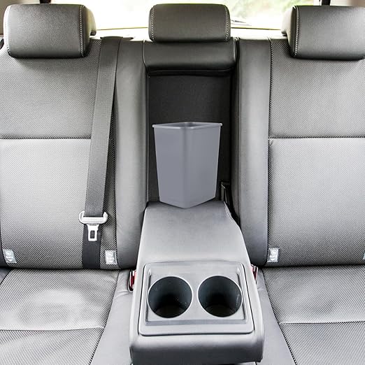 Superio 1.25 Gal Mini Plastic Trash Can, Small Unlidded Waste Bin Only for Countertop, Desk, Vanity, Bathroom 5 Quart (1, Grey)