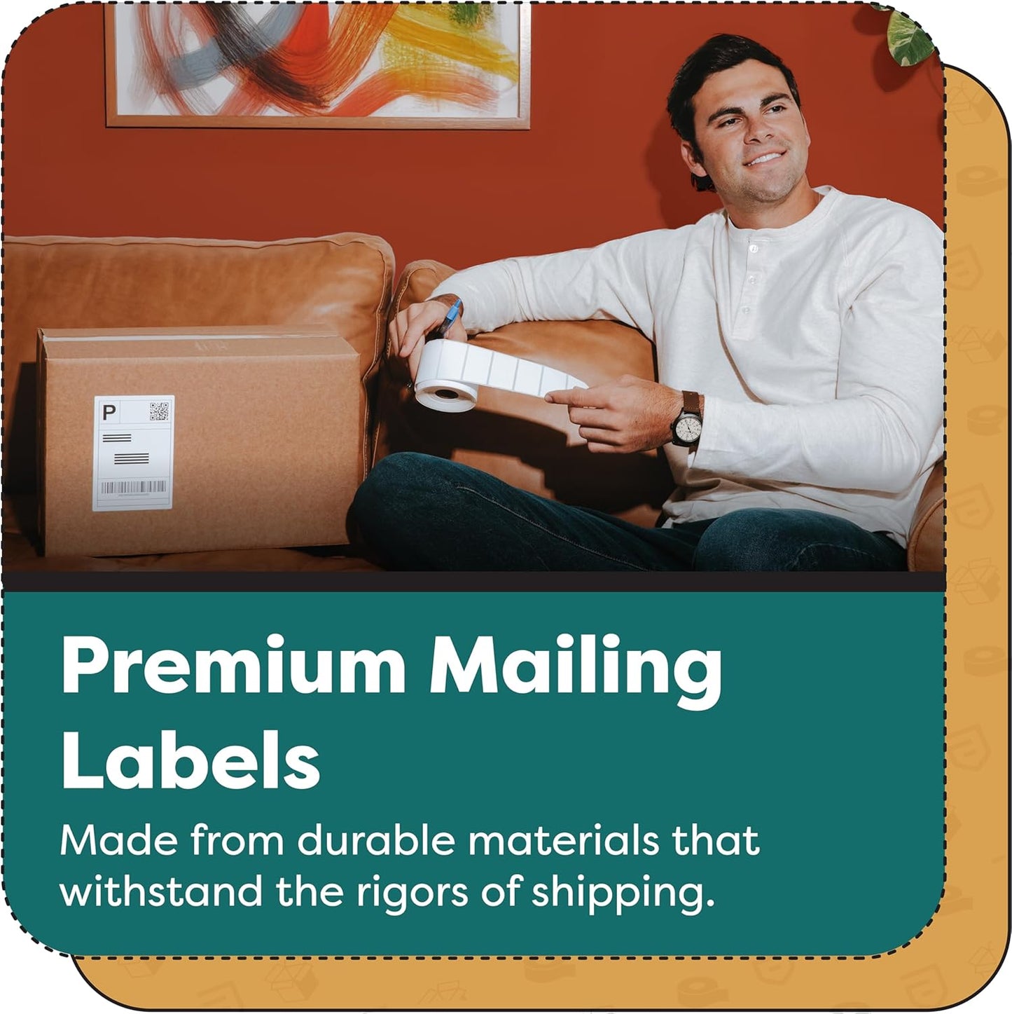 Aegis Adhesives - 2” X ½” Direct Thermal Labels for Barcodes, Return Address, File Folders, Perforated & with Compatible with Rollo, Zebra, & Other Desktop Label Printers (12 Rolls, 2400/Roll)