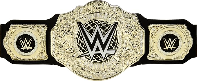 Mattel WWE Championship Title, World Heavyweight Championship Role-Play & Costume Piece, Leather-Like Belt 3+ Feet with One-Time Adjustment