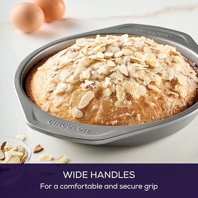 Circulon Total Nonstick Bakeware Set, Metal Baking Pans Set, 10-Piece, Gray