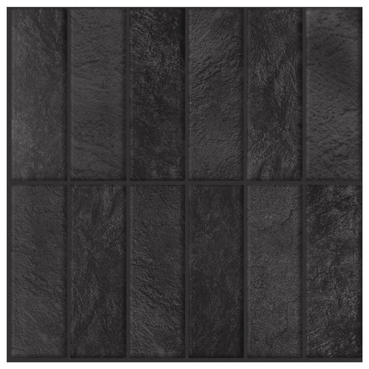 AdoDecor Peel and Stick Tile，New Upgrade Thicker Design Self Adhesive 12" x 12" Large Premium Peel and Stick Backsplash for Kitchen (Dark Grey).