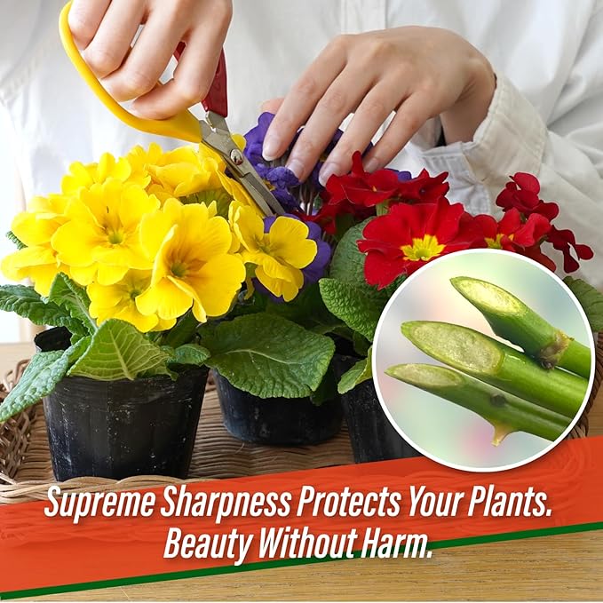 SUIZAN Trimming Scissors 6” - Professional Japanese Garden Plant Herb Buds Flower Shears Gardening Tools