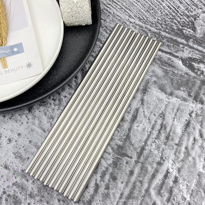 Stainless Steel Straw 100Pcs In Bulk,Ultra Long 10.5" Reusable Metal Straight Straws in Wholesale Order for Drinks (10.5" - Silver, 100pcs - Straight)