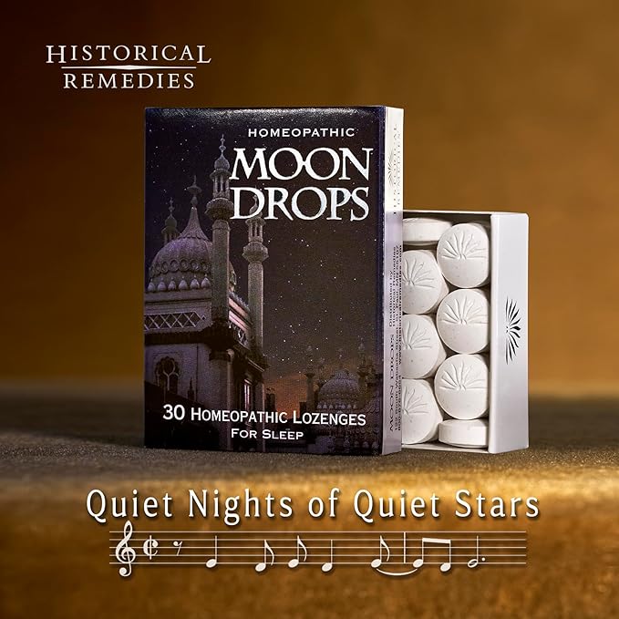 Moon Drops Sleep Aid Lozenges (6 Pack) | Homeopathic Vanilla Flavor Supplement, Non-Habit Forming Vegan Gluten-Free Sleep Support Including Coffea Cruda 12X