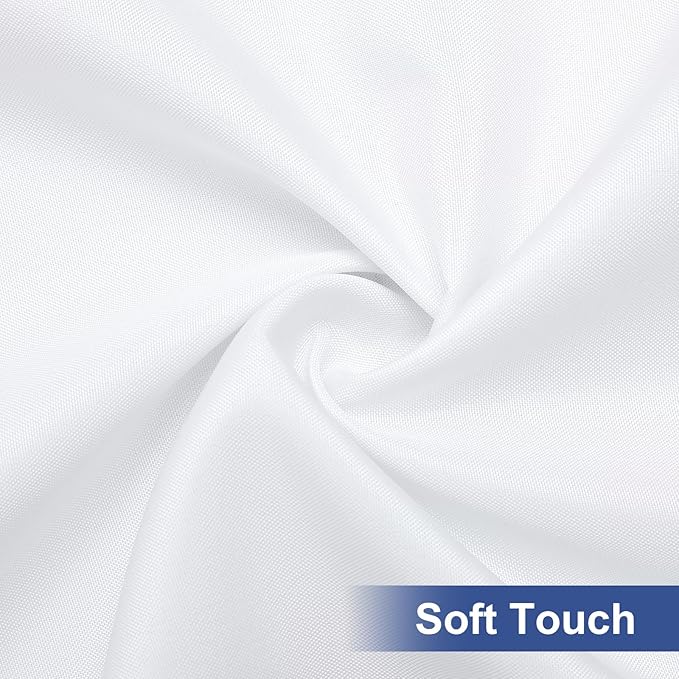 homing Rectangle Table Cloth Cover, Waterproof Polyester Elastic Fitted Tablecloth, Fits for 4 Foot Folding Tables, Washable Table Protector for Picnic, Camping, Outdoor (White, 30" x 48")