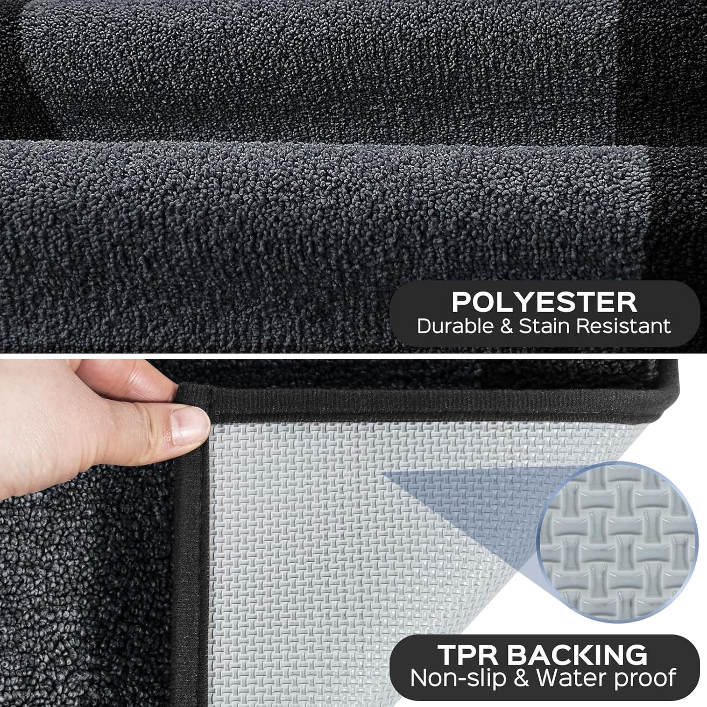 Machine Washable Kitchen Rug 24" x 36", Non Slip Kitchen Mat for Floor, Absorbent Entrance Throw Rug for Bedroom, Hallway, Bathroom, Door
