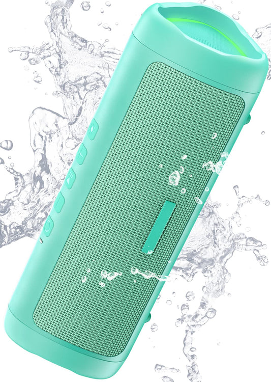 Bluetooth Speaker with HD Sound, Portable Wireless, IPX5 Waterproof, Up to 20H Playtime, TWS Pairing, BT5.3, for Home/Party/Outdoor/Beach, Stocking Stuffers, White Elephant Gifts for Adults (Teal)