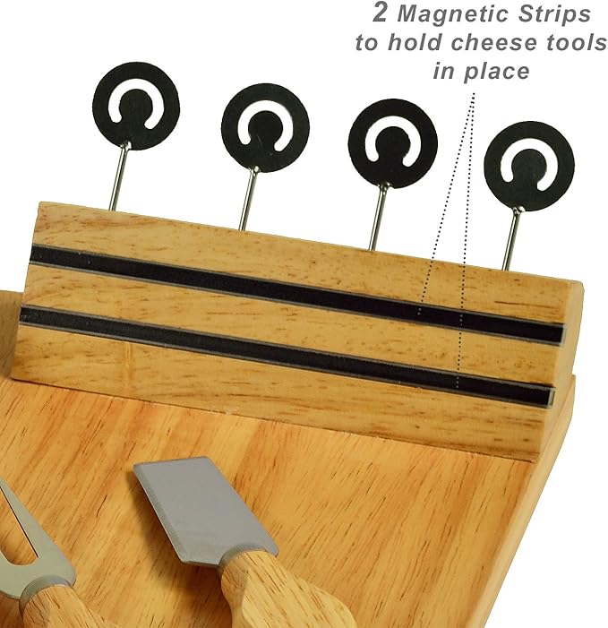 NCAA Penn State Officially Licensed Nittany Lions Bamboo Cheese/Charcuterie Board with Ceramic Bowl, Knife Set & cheese Markers