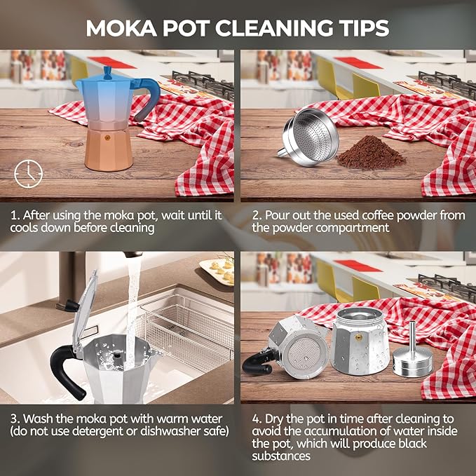 Aluminum 12 Cup 600ml Moka Pot Express Coffee Maker Stovetop Espresso Percolator Coffeemaker Italian Classic Style Brewing Greca Cafe Mocha Machine for Cafeteras Lover Camping Travel and Home Use 20oz