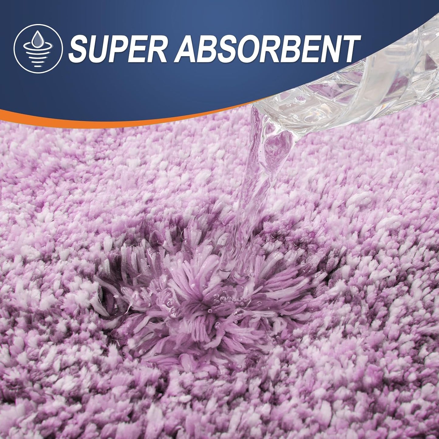 OLANLY Bathroom Rugs Mat 36x24, Extra Soft Absorbent Microfiber Bath Rugs, Rubber Backing, Quick Dry, Washable Bath Mats for Bathroom Floor, Tub and Shower, Home Decor Accessories, Pinkish-Purple