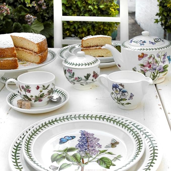 Portmeirion Exotic Botanic Garden 8.5" Salad Plate, Arborea - Traditional British Ceramic Dish, Made in England, Dishwasher & Microwave Safe - Floral Tableware for Dining & Entertaining