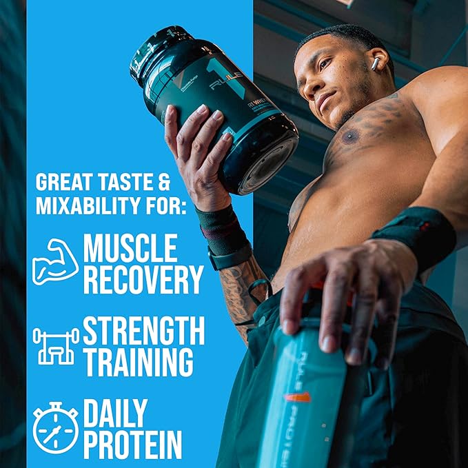 Rule One Proteins Whey Blend - 100% Whey Protein, Isolates, Naturally Rich in BCAAs, 1,96 lbs, 891g