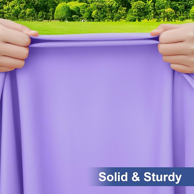 homing Rectangle Table Cloth Cover, Waterproof Polyester Elastic Fitted Tablecloth, Fits for 8 Foot Folding Tables, Washable Table Protector for Picnic, Camping, Outdoor (Lavender, 30" x 96")