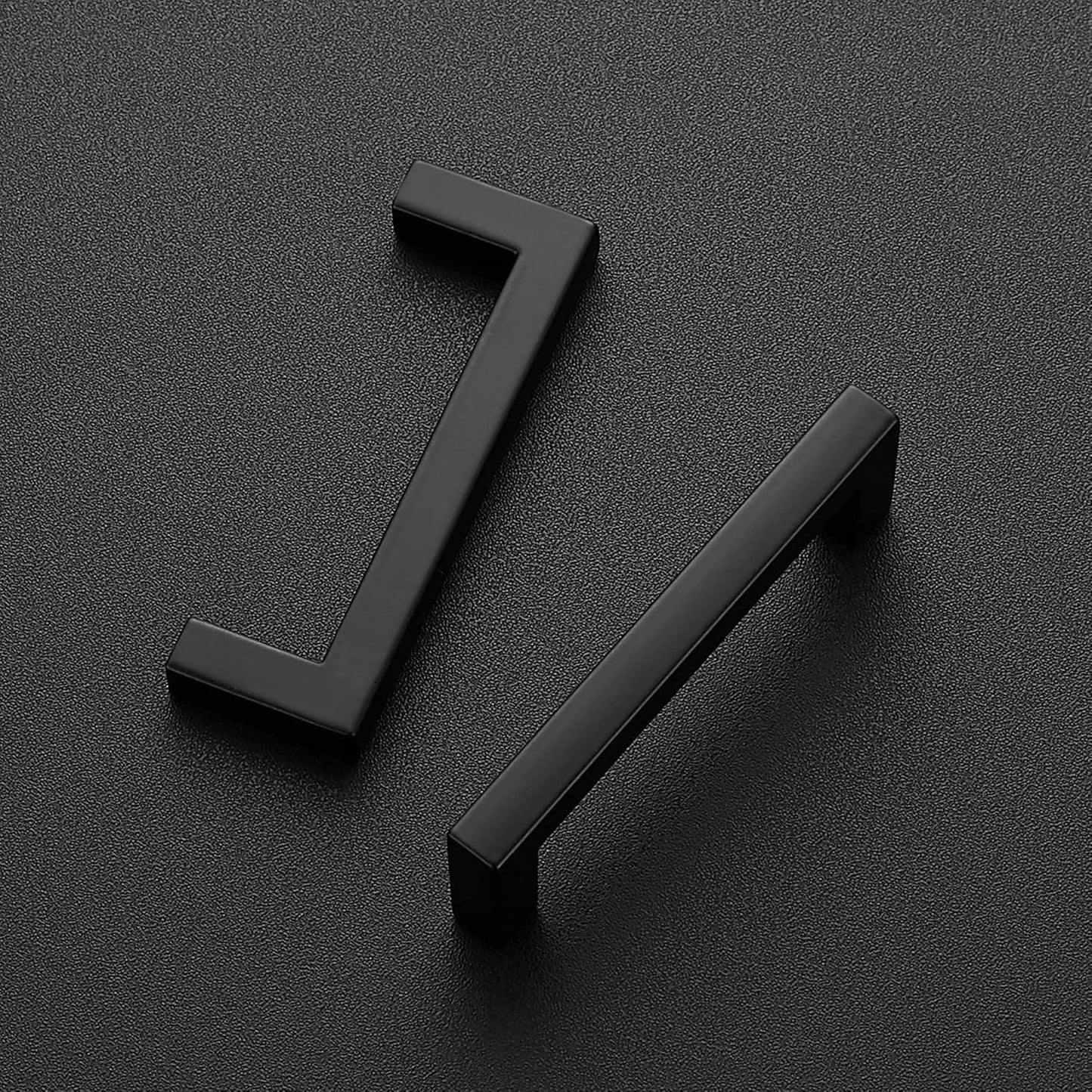 Ravinte 45 Pack Solid 3 Inch Center to Center Slim Square Bar Drawer Handles - Cabinet Hardware in Matte Black - Kitchen Handles and Pulls