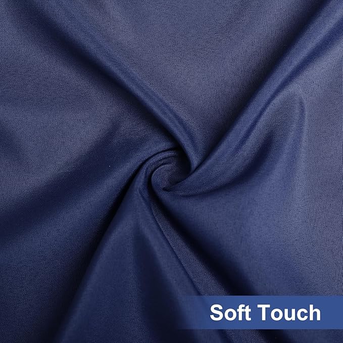 homing Rectangle Table Cloth Cover, Waterproof Polyester Elastic Fitted Tablecloth, Fits for 4 Foot Folding Tables, Washable Table Protector for Picnic, Camping, Outdoor (Navy Blue, 24" x 48")