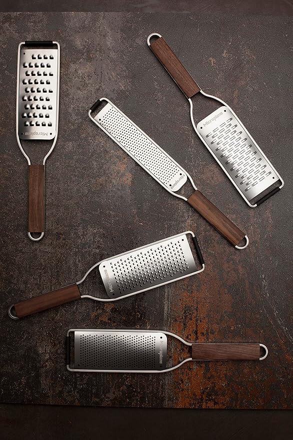 Microplane Master Series Wood Handle Stainless Steel Frame Extra Coarse Blade Cheese Grater