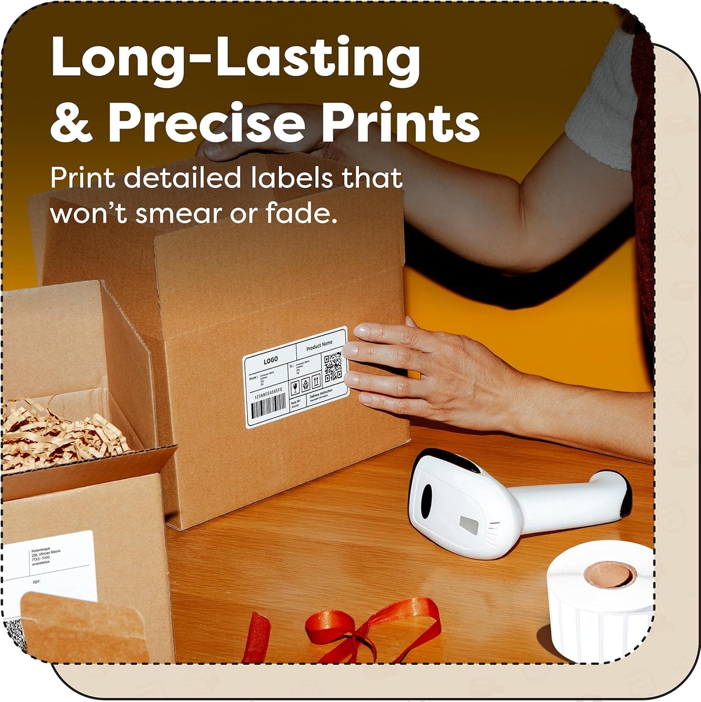 Aegis Adhesives - 2 ¼” X ¾” Direct Thermal Labels for Barcodes, Address, Perforated & Compatible with Rollo, Zebra, & Other Desktop Label Printers (12 Rolls, 1700/Roll)