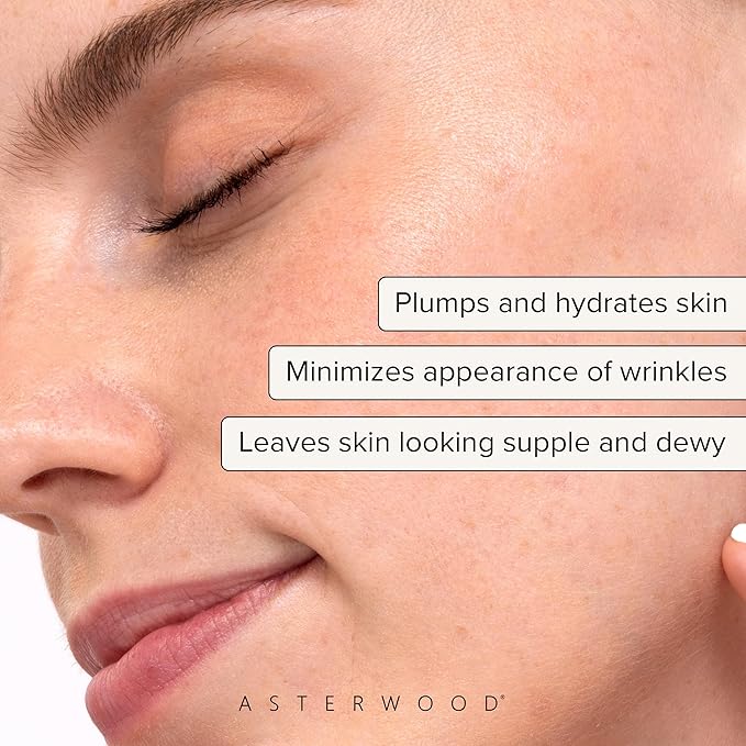 Asterwood Hyaluronic Acid Serum for Face - Plumping, Anti-Aging, Hydrating - Fragrance-Free - 2 Fl Oz
