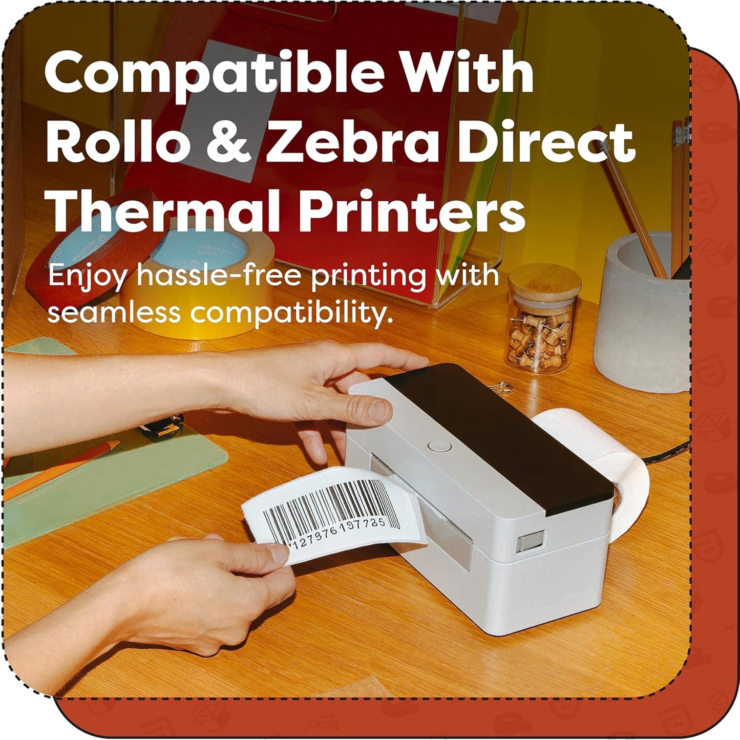 Aegis Adhesives - 3” X 1.5” Direct Thermal Labels for Shipping & Postage, Perforated & Compatible with Rollo, Zebra, & Other Desktop Label Printers (10 Rolls, 900/Roll)