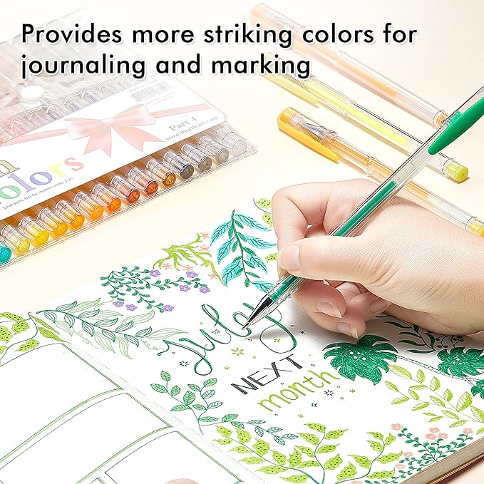 Shuttle Art 120 Unique Colors (No Duplicates) Gel Pens Gel Pen Set for Adult Coloring Books Art Markers