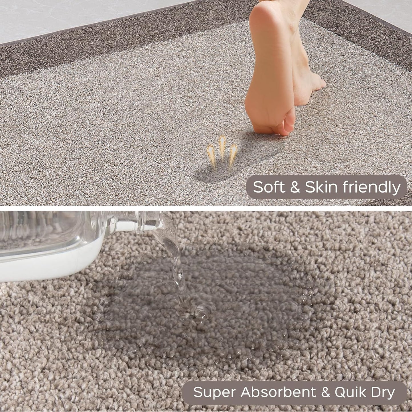 Machine Washable Kitchen Rug 24" x 84", Non Slip Kitchen Mat for Floor, Absorbent Entrance Runner Rug for Bedroom, Hallway, Bathroom, Door (Roll Packing)