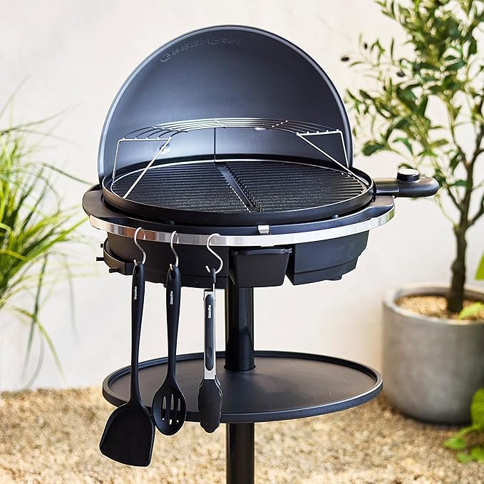2-in-1 Portable Indoor/Outdoor Electric Grill & Griddle | Graphite