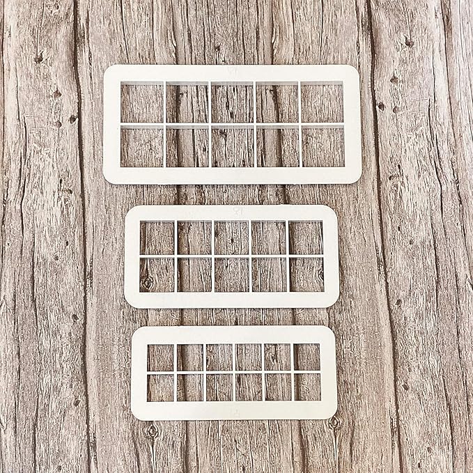 3Pcs White Square Cookie Cutter Set, Geometric Multicutter Cake Fondant Cutter, Square Biscuit Cutters, Easy to Store, Cookie Cutter Baking Tools Baking Tools and Accessories(3 Size)