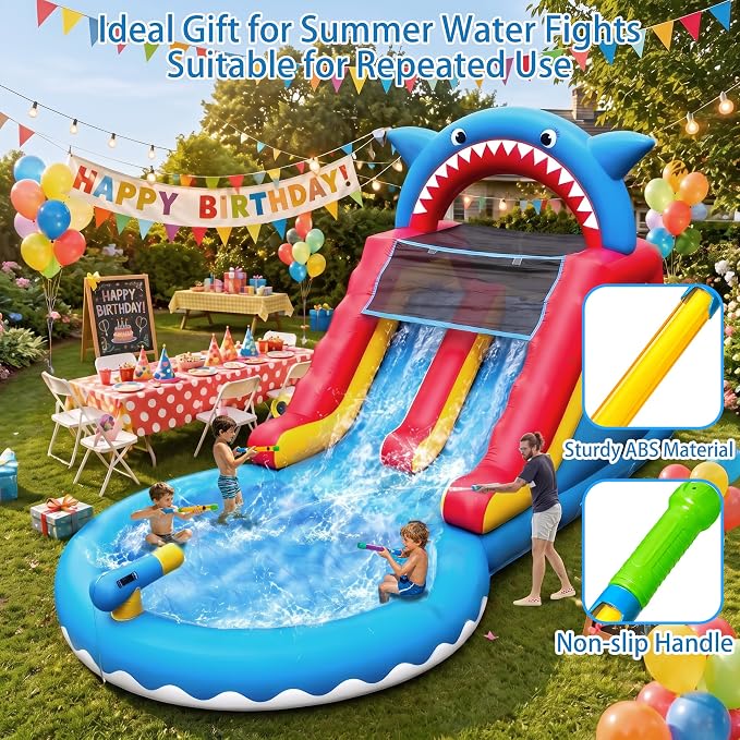 Water Gun Blasters for Kids & Adults: 24 Pack Bulk Water Squirter for Outdoor Swimming Pool Party, Backyard, Summer Beach, 12.6 Inch Water Shooter Toy Gift for Water Slide, Water Fighting Game
