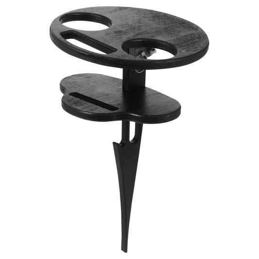 CIMAXIC Garden Tables For Outdoors Wine Table Wood Portable Camping 1Pc