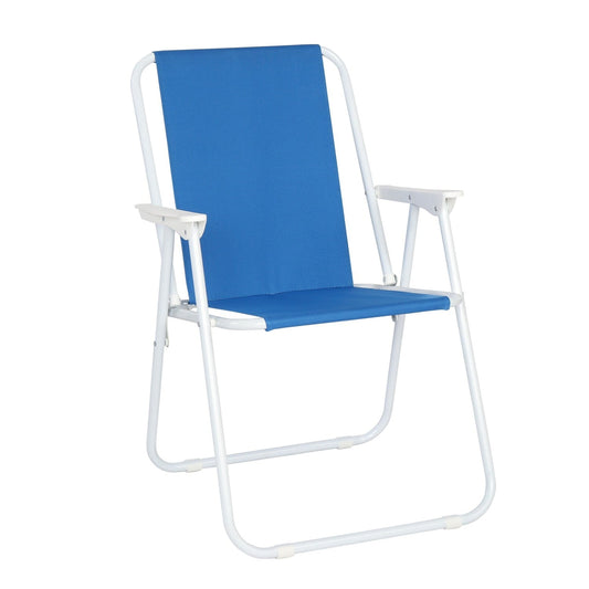 DECMAY Oxford Cloth Iron Outdoor Beach Chair Blue
