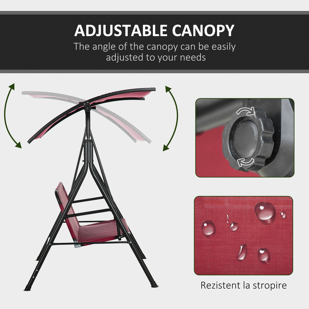 3-Person Porch Swing with Stand