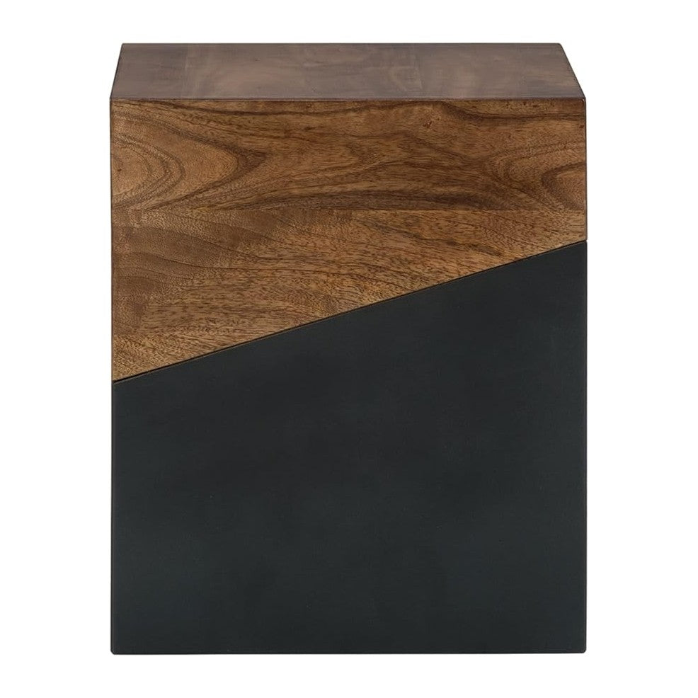Signature Design by Ashley Trailbend Eclectic Accent End Table, Brown & Gunmetal