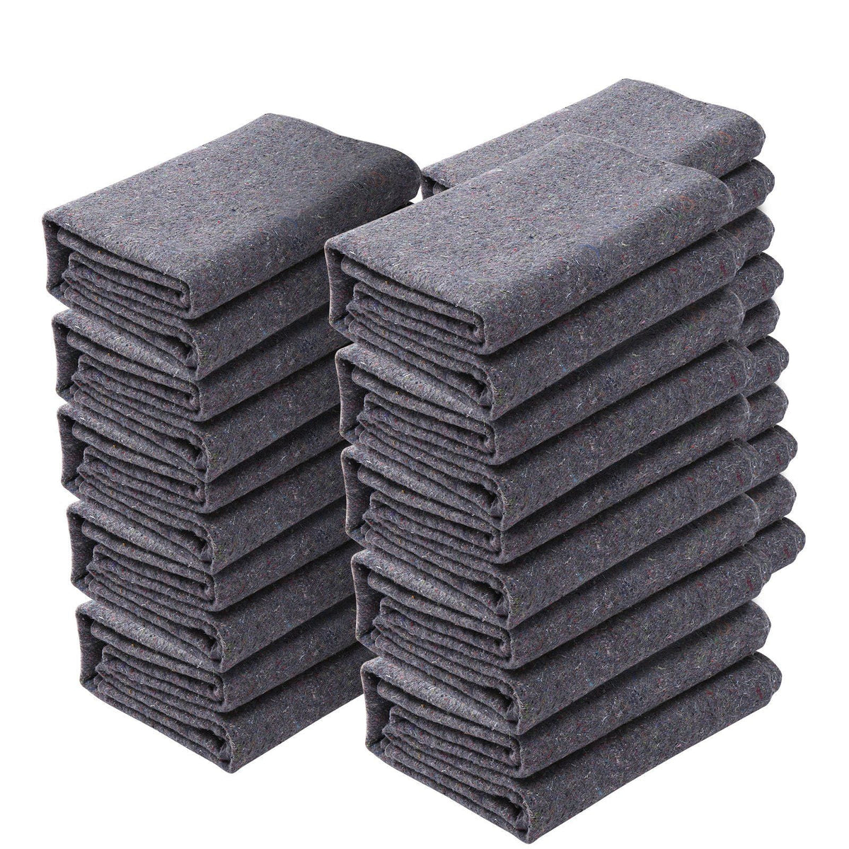 Moving Blankets, 72" x 54", 21 lbs/dz Weight, 12 Packs, Professional Recycled Cotton Packing Blanket, Large Heavy Duty Shipping Mover Pads Perfect for Protecting Furniture, Floors, Appliances