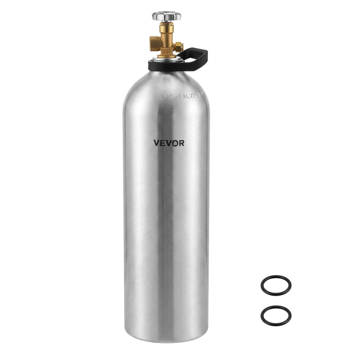 60 Cu. Ft DOT Nitrogen Cylinder Aluminum Alloy Air Tank (Ships Empty), High-Strength Aluminum Alloy 6061-T6 Cylinder with CGA-580 Valve & Handle, for Manufacturing, Welding, Beverage Production