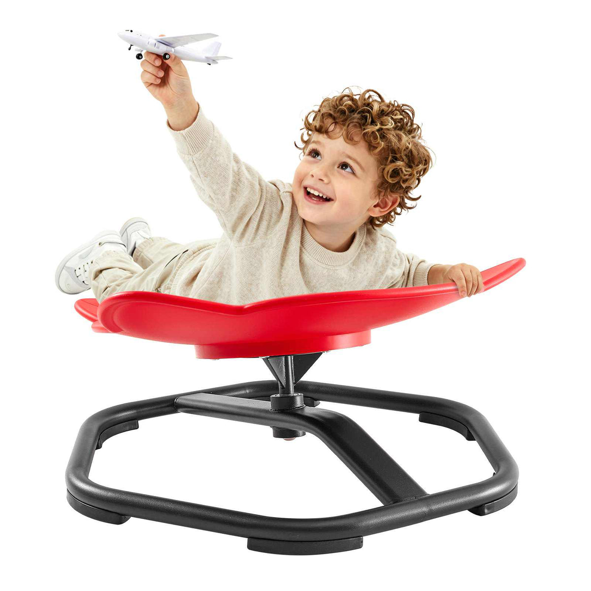 Sensory Spinning Chair for Children Sensory Development Chair 220 LBS, Sensory Swivel Seat Products for Children, Training Body Coordination Balance, 20.5" L x 19.7" W, Elephant Shape, Red